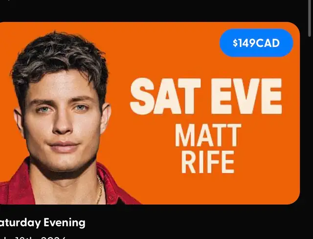 Matt Rife -VIP - Outdoor Comedy Festival TONIGHT!! July 18