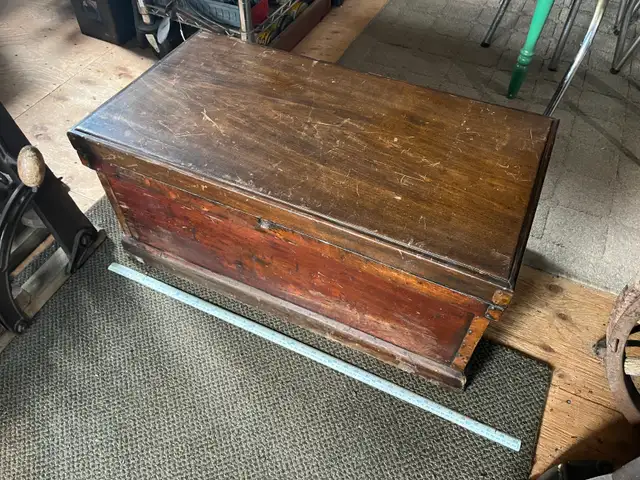 Antique Tool Chest Trunk or coffee table