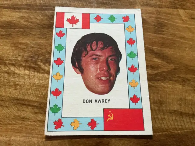 1972 O-PEE-CHEE TEAM CANADA Don Awrey Hickey Card !