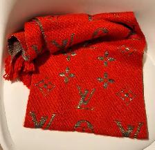 LV Monogram Logomania Wool Scarf (12.5 x 37'). #1A - Photo 3
