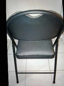 Folding chair, metal, padded seat & backrest $15