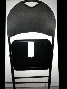 Folding chair, metal, padded seat & backrest $15 - Photo 2