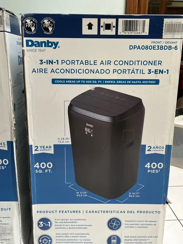 Danby 12,500 BTU (3 in 1) Portable Air Conditioner