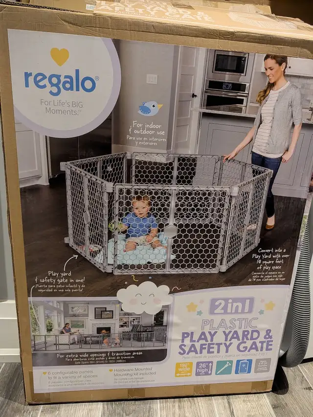 2-1 PLASTIC PLAY -YARD X2 BOXES/BY REGALO