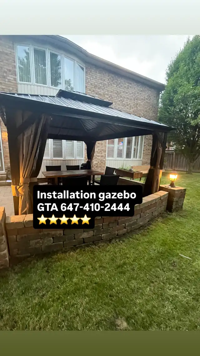installation gazebo