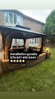installation gazebo
