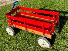Vintage Wooden Wagon with Side Panels - Photo 2