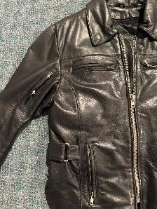 Leather Traditional Style Motorcycle Jacket - Photo 4