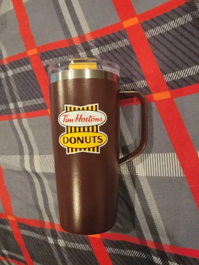 tim hortons retro travel mug for sale brand new never been used