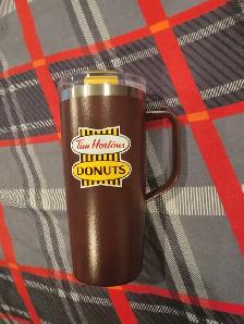 tim hortons retro travel mug for sale brand new never been used