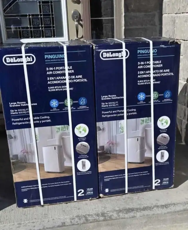 2 brand new Delonghi Portable air Conditioners. never been use