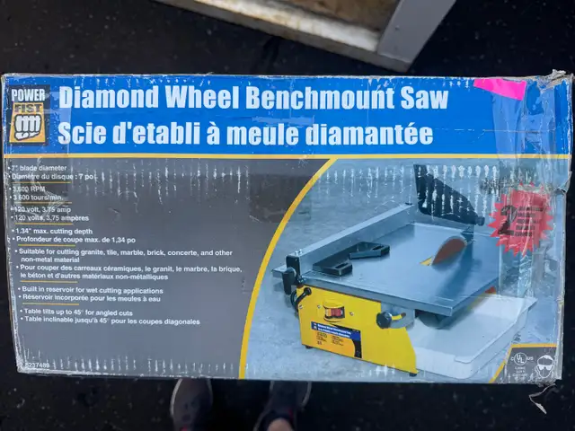 Diamond Wheel Benchmount Saw