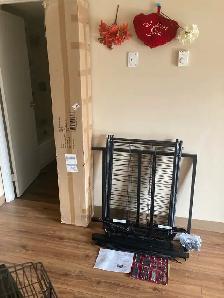 metal and storage arm futon frame