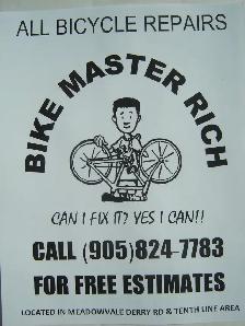 CALL ANYTIME (905)824-7783 FOR ALL BIKE REPAIRS MISSISSAUGA!