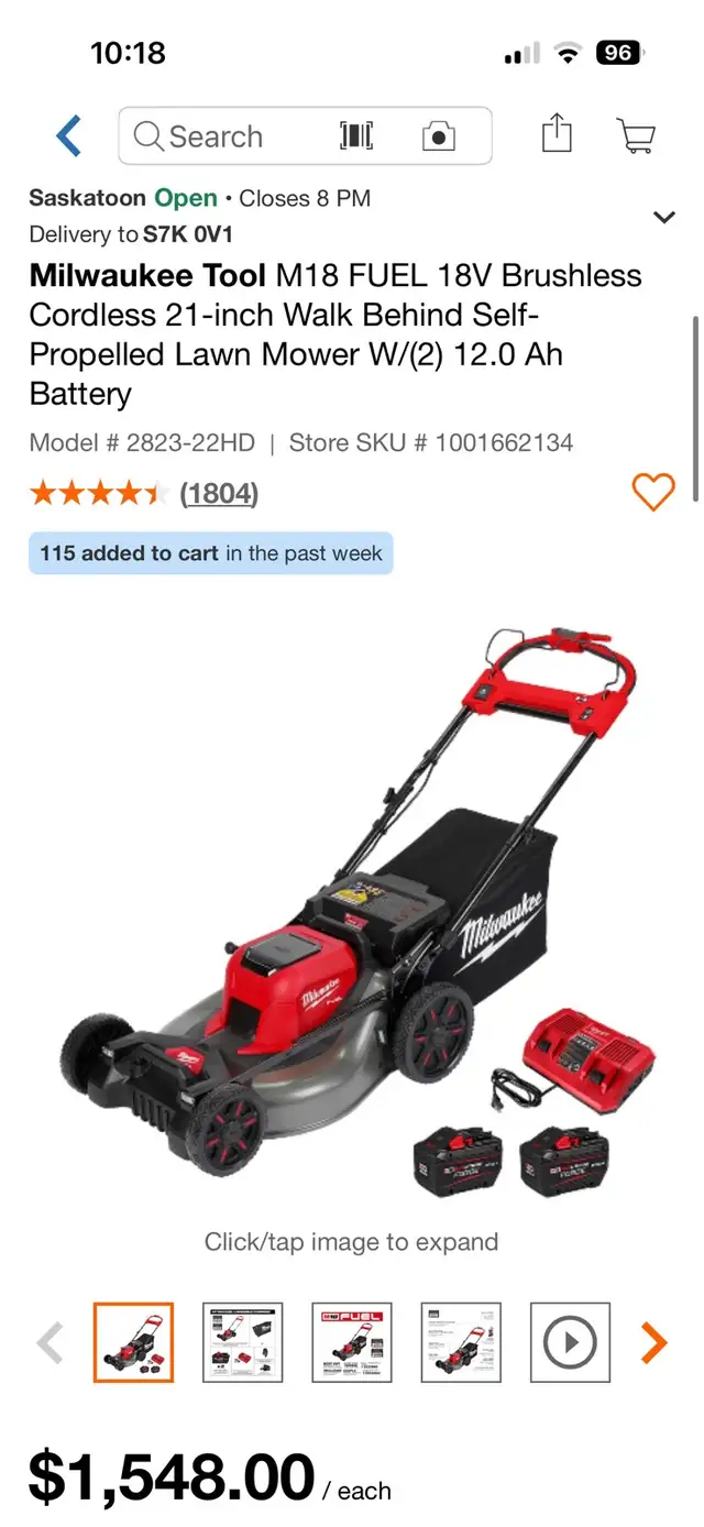 Milwaukee lawnmower