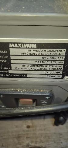 Maximum 10' wet/dry sharpener polisher - Photo 2