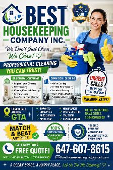 House Cleaning & Commercial Cleaning in GTA-Toronto Best Prices