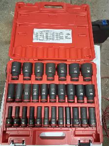 Milwaukee shockwave impact duty socket set 1/2 inch drive 29 pie