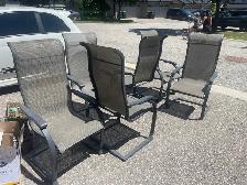 patio table 6 chairs aluminum