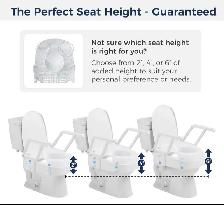 BNIB Drive Medical PreserveTech Universal Raised Toilet Seat - Photo 4