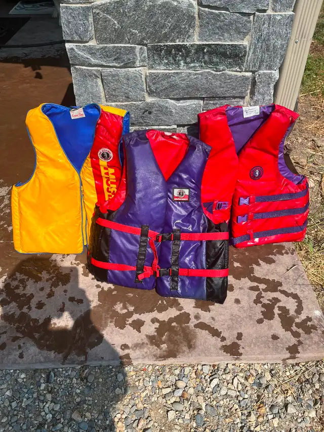 For Sale 3 life jackets