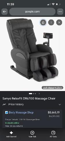 Sanyo massage chair