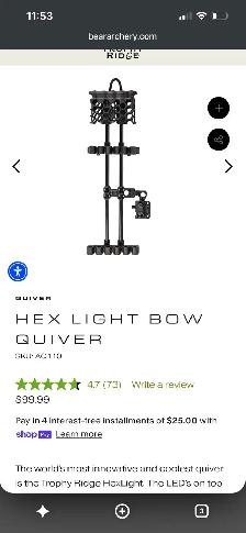 Helix light bow quiver (pending)
