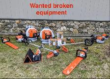 I want your broken yard equipment, Weedwacker, leaf blowers, pr