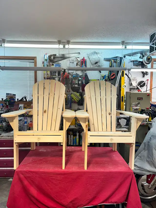 Upright White Pine Adirondack Chairs