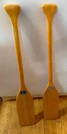 Pair of Vintage 36' Northumberland Canoe Paddles - Photo 3