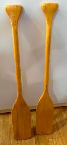 Pair of Vintage 36' Northumberland Canoe Paddles - Photo 4