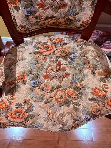 pair of french provincial chairs wood carved - Photo 3