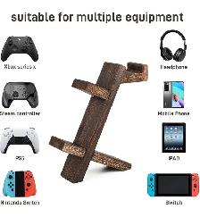 2-Tier Game Wooden Controller Holder & Headset Stand - Photo 5