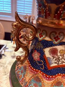asian vintage  24 inch large vase hand made hand painted - Photo 2
