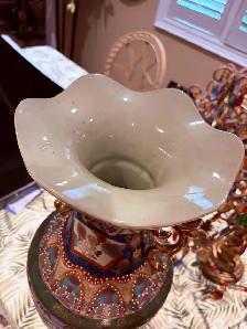 asian vintage  24 inch large vase hand made hand painted - Photo 3