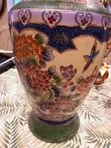 asian vintage  24 inch large vase hand made hand painted - Photo 4