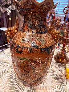 asian hand made 18 inch vase - Photo 2