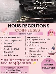 offre d’emplois coiffeur, coiffeuse demander