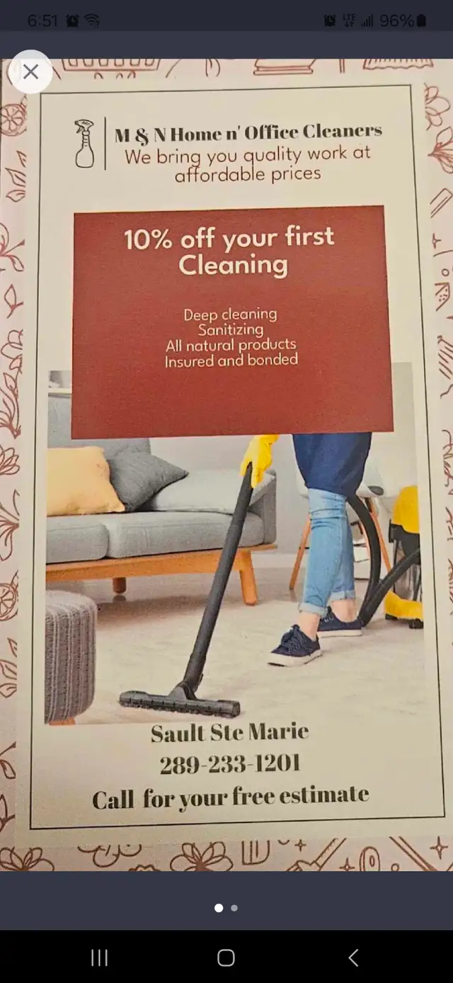 House cleaner available