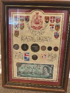 framed money displays