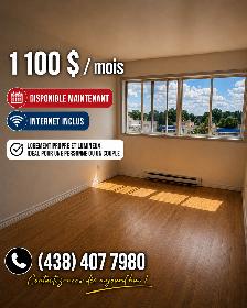 4½ lumineux – Pointe-aux-Trembles – 1 100 $ – Internet inclus