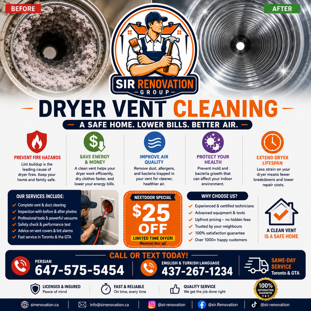 Dryer Vent Cleaning - Summer 2026
