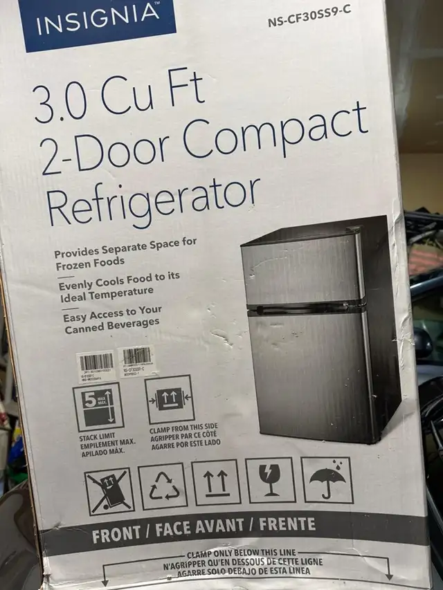 SMALL REFRIGERATOR ALMOST NEW (3.0 Cu Ft) INSIGNIA