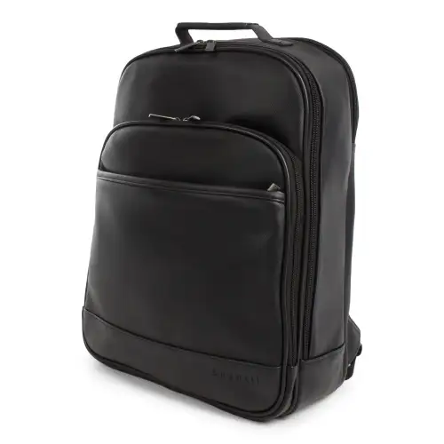 Sac à Dos Bugatti Neuf : Cuir Végane Noir - Portable 15.6 Po