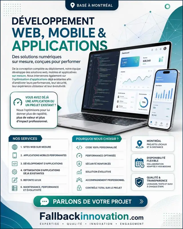 Besoin d'un site web ou d'une application?