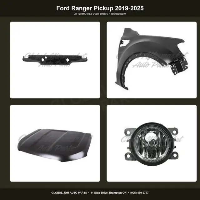 Ford Ranger Pickup 2019-2025 Bumper Hood Grille Fender