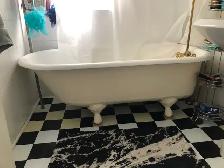 Clawfood  30x60 tub with a plumbing and the rod - Photo 3
