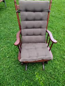 Vintage wood glider rocker arm chair