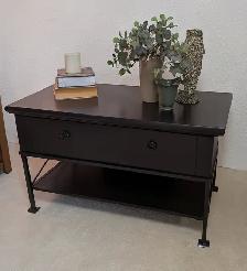 Upcycled Black Console/Media Table – with a drawer and a shelf - Photo 4