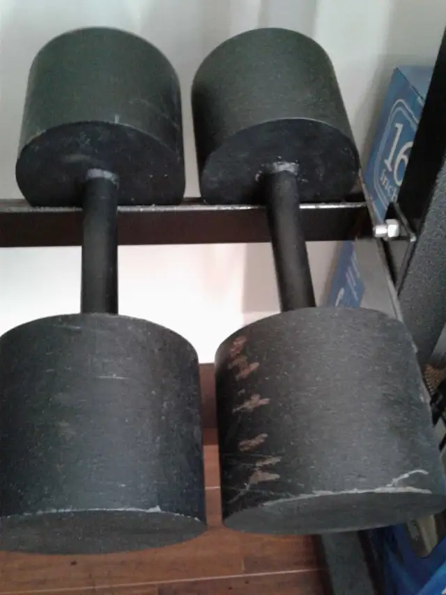 2x 47 pounds steel dumbbells - $100 or trade